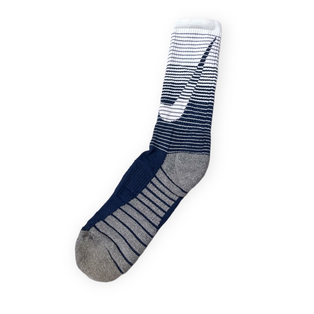 Nike Dri-Fit Basketball Blue & Grey Crew Athletic Socks